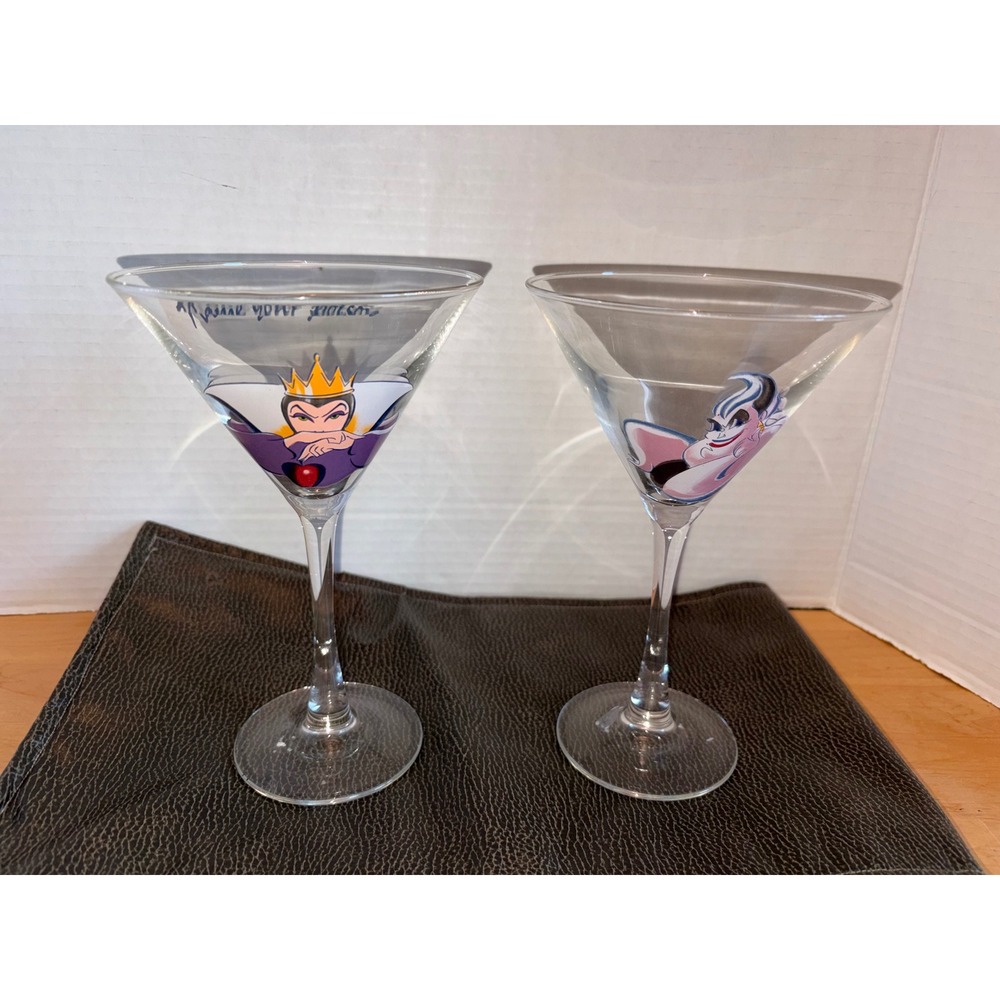 Disney Villains Martini Glasses Set of 2 – Ursula & Evil Queen